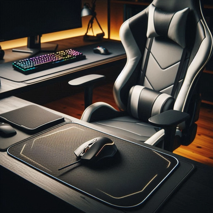 Ergonomic gaming chair and desk setup for long gaming sessions